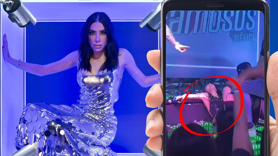 Deja caer Stripper a Karime Pindter durante su presentación en Monterrey | Video