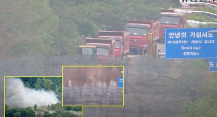 Corea del Sur responde al Norte con disparos, tras las explosiones en carreteras que unen sus fronteras