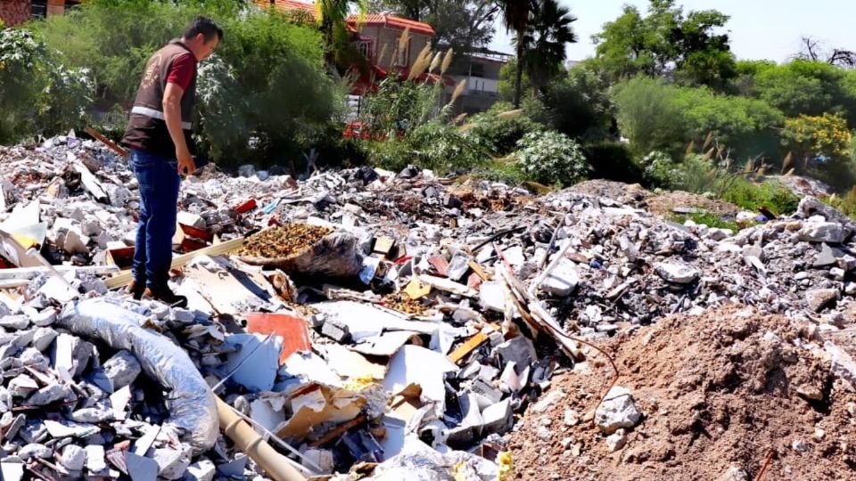 Los dos predios que se utilizaban como tiradero de escombros estaban ubicados en el municipio de Guadalupe.