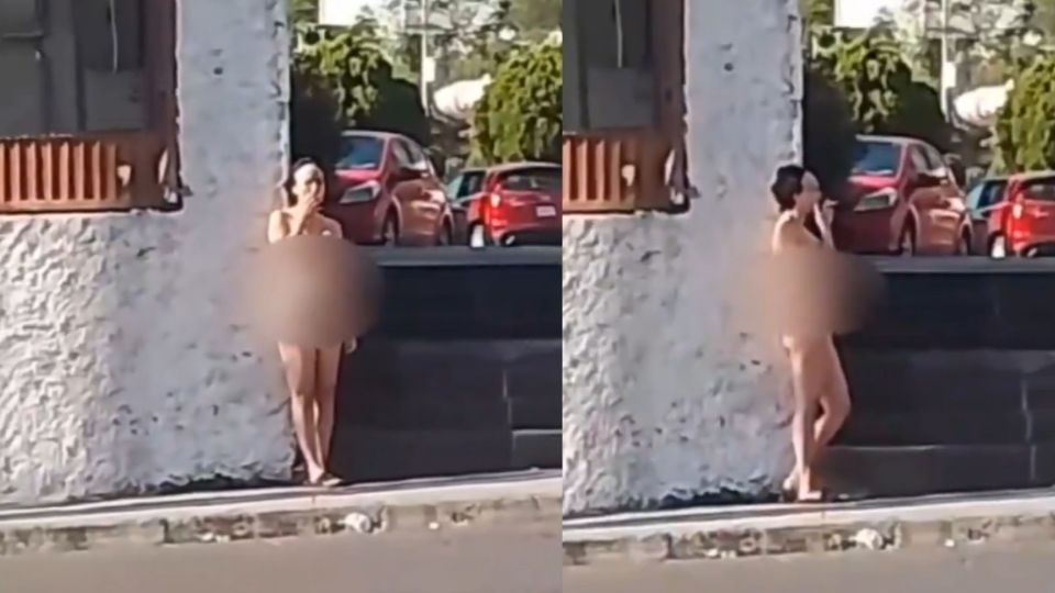 Mujer pasea desnuda en calle de Cumbres.