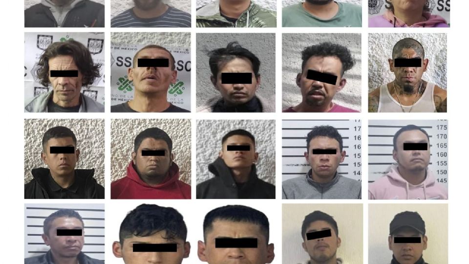 Los oficiales de la SSC detuvieron a 19 hombres y a una mujer.