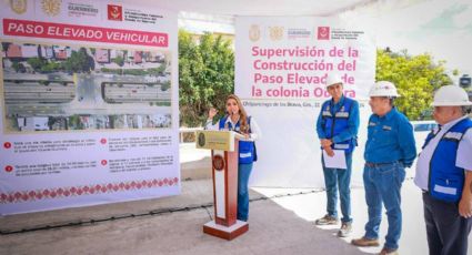 Evelyn Salgado supervisa construcción del 'Paso Elevado' el cual tiene un 90% de avance