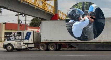 Detienen en Monterrey a hombre con caja de tráiler robada