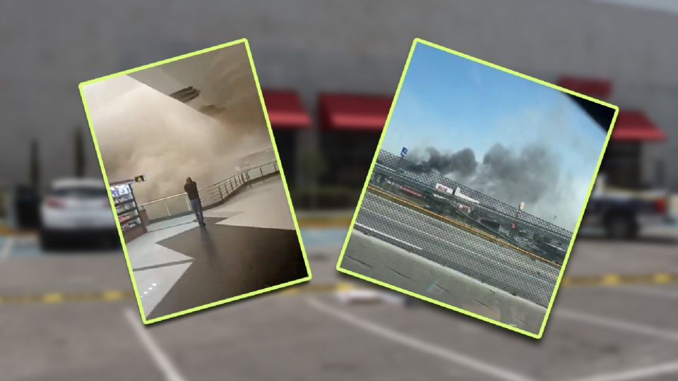 El incendio en Plaza Las Américas se vio a cuadras a la redonda en Ecatepec.
