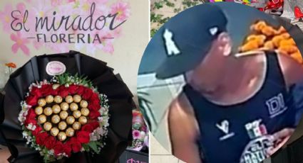 Hombre asalta florería y entrega a su novia ramo robado en El Carmen