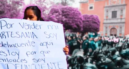 Así fue el enfrentamiento violento entre policías y artesanos en Querétaro| VIDEO