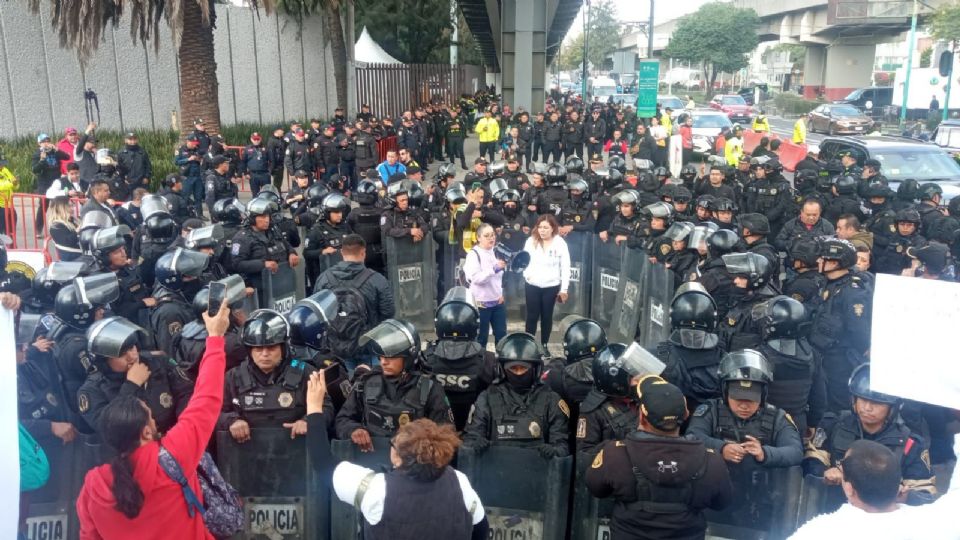 Trabajadores del Poder Judicial protestaron en el GP de México 2024.