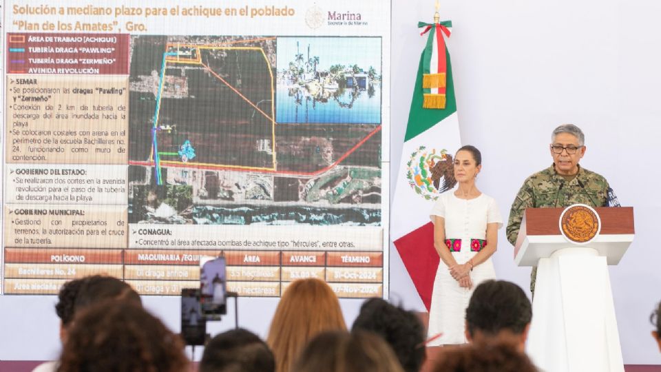 Raymundo Pedro Morales Ángeles, titular de la Semar, acompañó a la presidenta Claudia Sheinbaum Pardo.