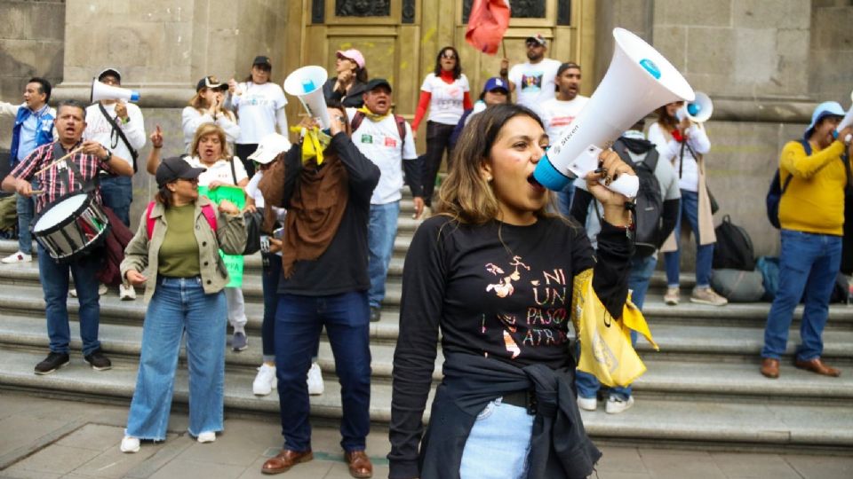 Trabajadores del Poder Judicial se retiraron del lugar de forma pacífica.