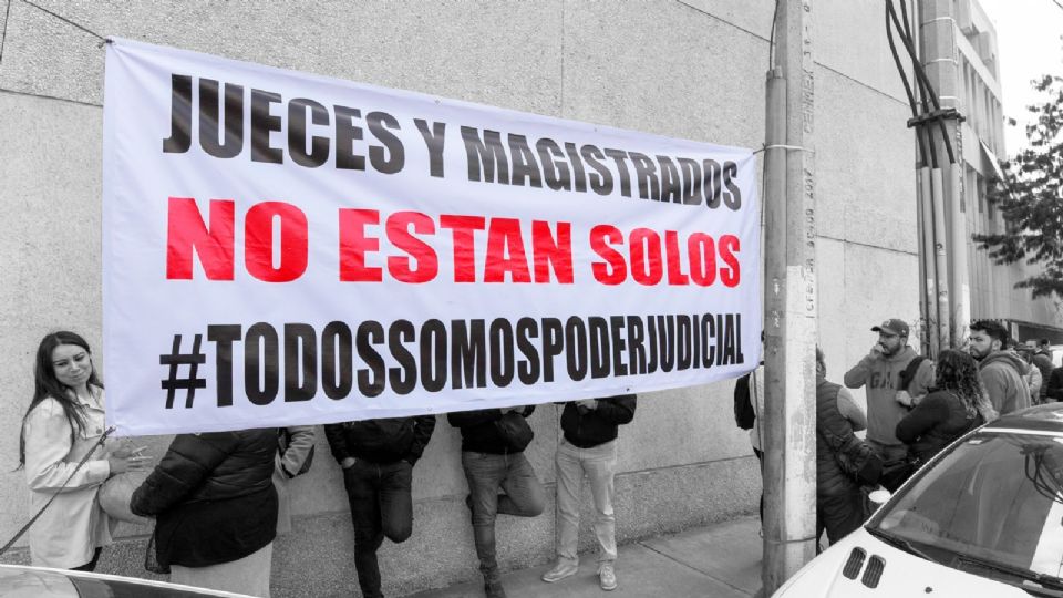 Protesta de los trabajadores del Poder Judicial.