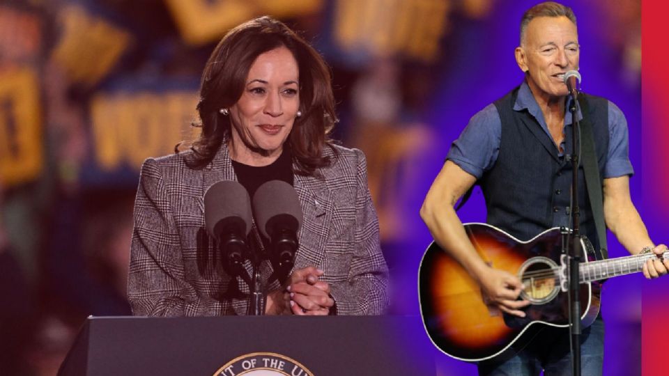 El cantante Bruce Springsteen se presentó este lunes durante un concierto en Filadelfia a favor de Kamala.