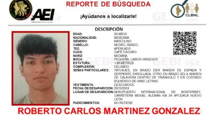 Buscan a Roberto Carlos Martínez González desapareció en el Aeropuerto Internacional de Monterrey