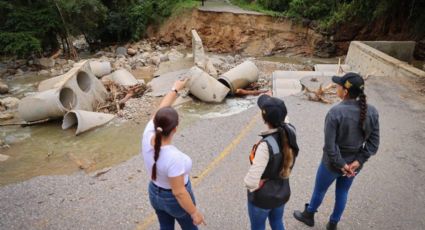 Evelyn Salgado recorre la Costa Grande para revisar la entrega de ayuda humanitaria por el huracán ‘John’