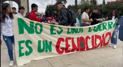 Estudiantes reclaman por 'genocidio' en Palestina a un año de ataques en Gaza