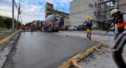 Reinician la reconstrucción de la calle Filósofos al sur de Monterrey