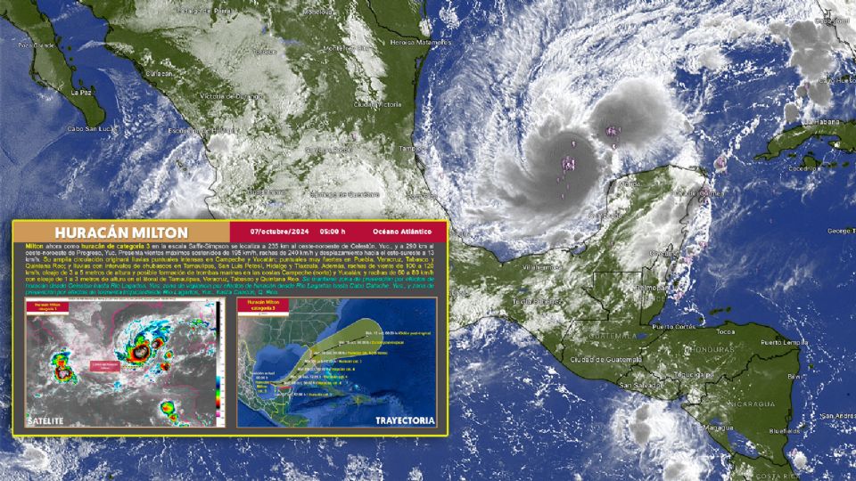 El huracán Milton dejó saldo blanco en Yucatán y se enfila a Florida.