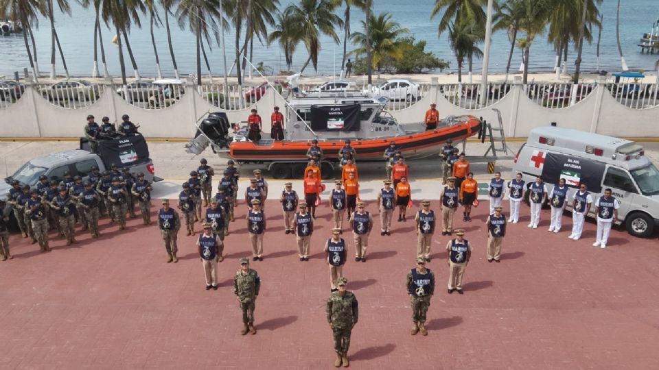 Personal naval se encuentra listo para apoyar en Quintana Roo.