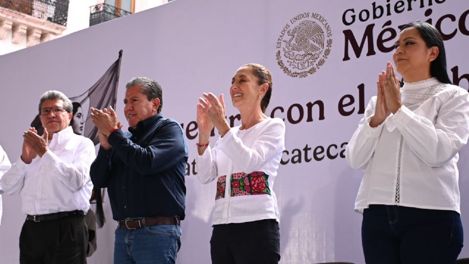 Claudia Sheinbaum da su apoyo a David Monreal, gobernador de Zacatecas.