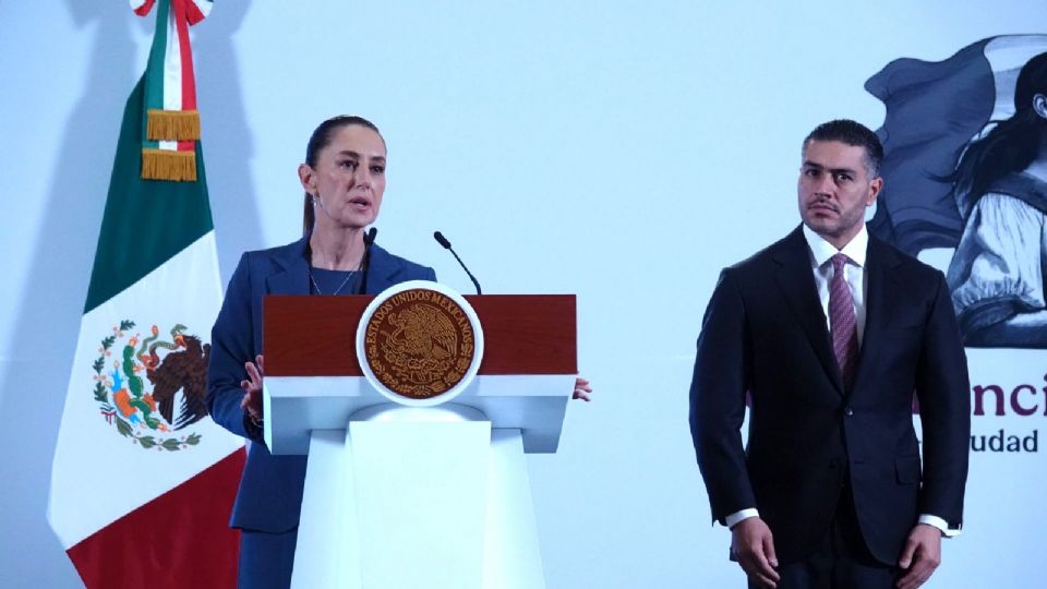 Claudia Sheinbaum, presidenta de México, y Omar García Harfuch, secretario de Seguridad Pública y Protección Ciudadana.