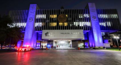 Día Mundial de la Diabetes: Palacio Municipal de Monterrey se ilumina de azul