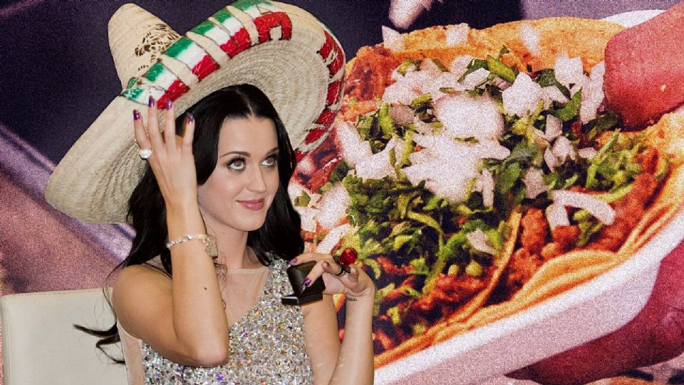 Katy Perry come tacos en la CDMX.