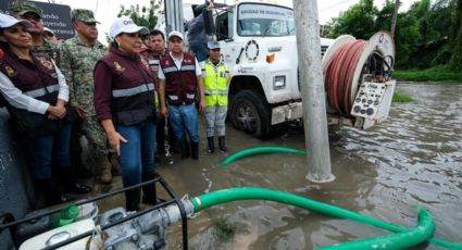 Atiende Mara Lezama a familias de Chetumal y Mahahual tras las lluvias ocasionadas por 'Sara'