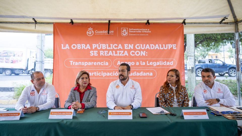 Entre los asistentes estuvieron Laura Paula López, secretaria del Ayuntamiento y Guillermo Hernández, secretario de Infraestructura y Desarrollo Urbano de Guadalupe.