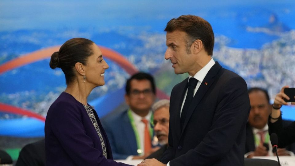 Claudia Sheinbaum, presidenta de México, anunció la visita del mandatario de Francia, Emmanuel Macron.