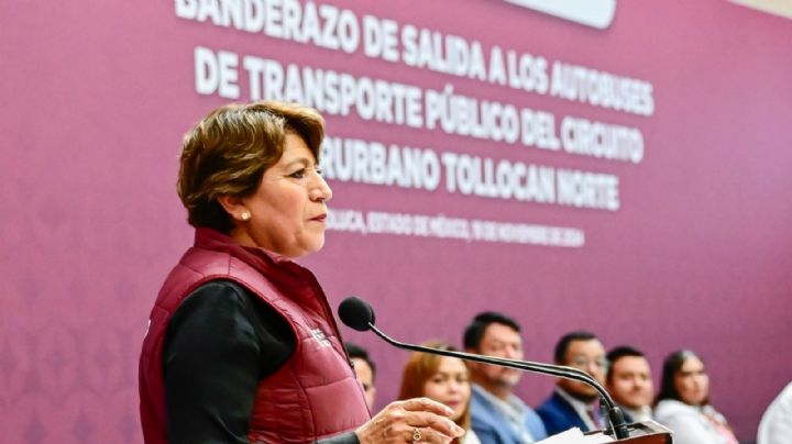 Delfina Gómez encabeza arranque de 26 camiones de pasajeros para Circuito Interurbano Tollocan Norte