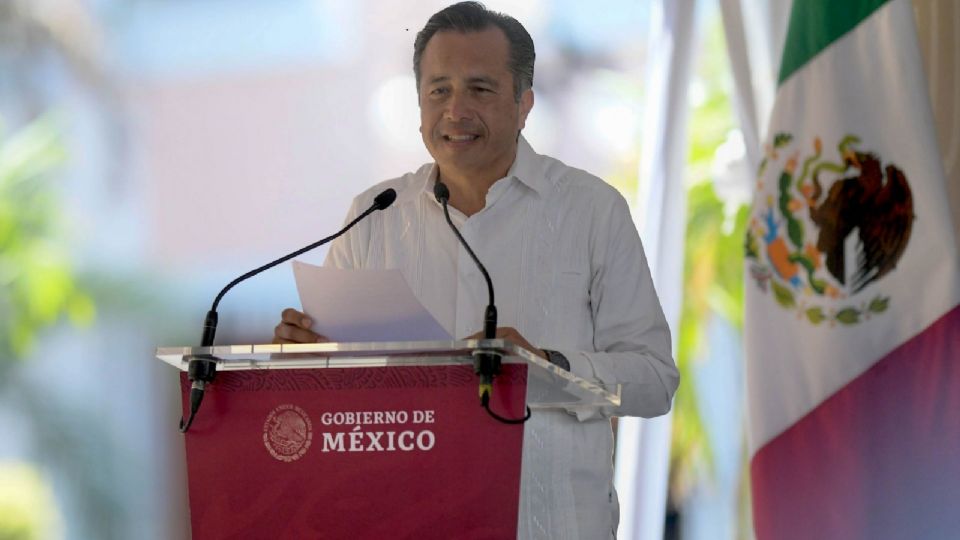 Cuitláhuac García, gobernador de Veracruz, durante la inauguración del Centro Cultural “Leyes de Reforma”.