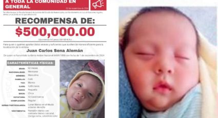 Ofrecen recompensa de 500 mil pesos para encontrar a bebé secuestrado en NL