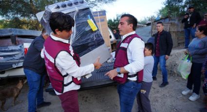 Alcalde de García apoya a familias afectadas por incendio de tejabanes