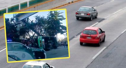 Carretera México-Cuernavaca: Autobús de pasajeros vuelca dejando 30 lesionados