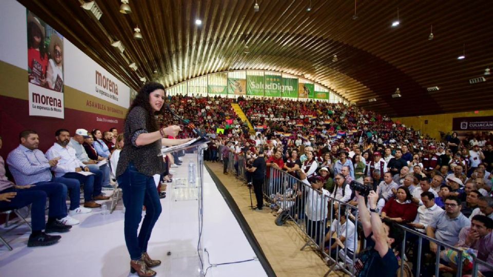 Luisa María Alcalde Luján, presidenta nacional de Morena.