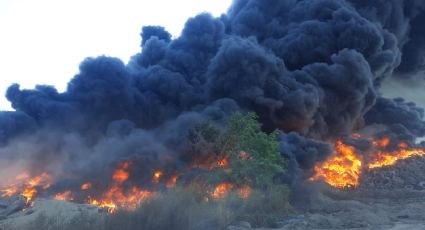 Incendio de llantas en Simeprode provoca mala calidad del aire en el área metropolitana