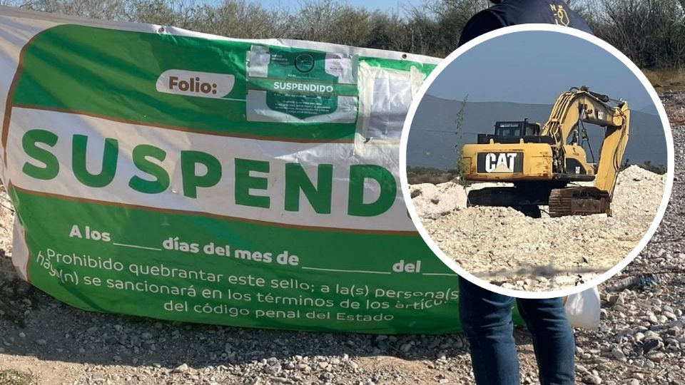 Suspenden extracción de material pétreo en Ciénega de Flores