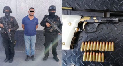 Detienen a hombre en Monterrey por intimidación con arma de fuego