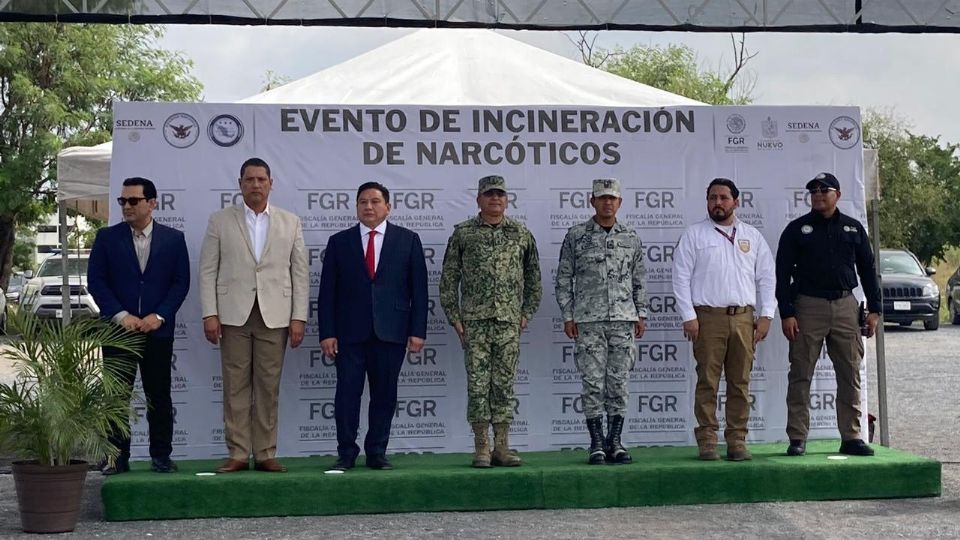 La destrucción de narcóticos se llevo a cabo en las instalaciones de la Séptima Zona Militar en Escobedo.