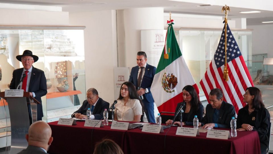 La escultura de Santa Rosa de Lima que será regresada a su lugar de origen, y que el 70 por ciento de las recuperaciones fueron de Estados Unidos.