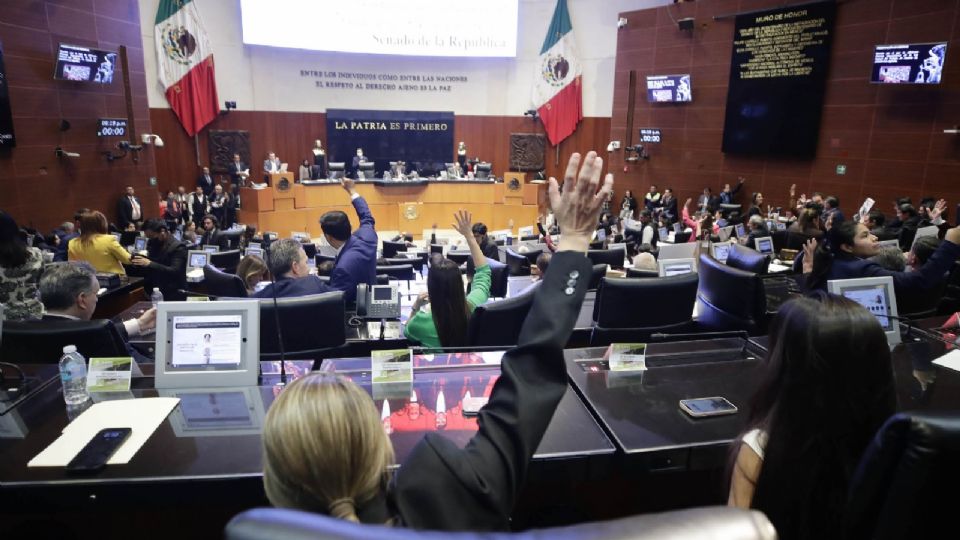 Sesión en el Senado de la República.