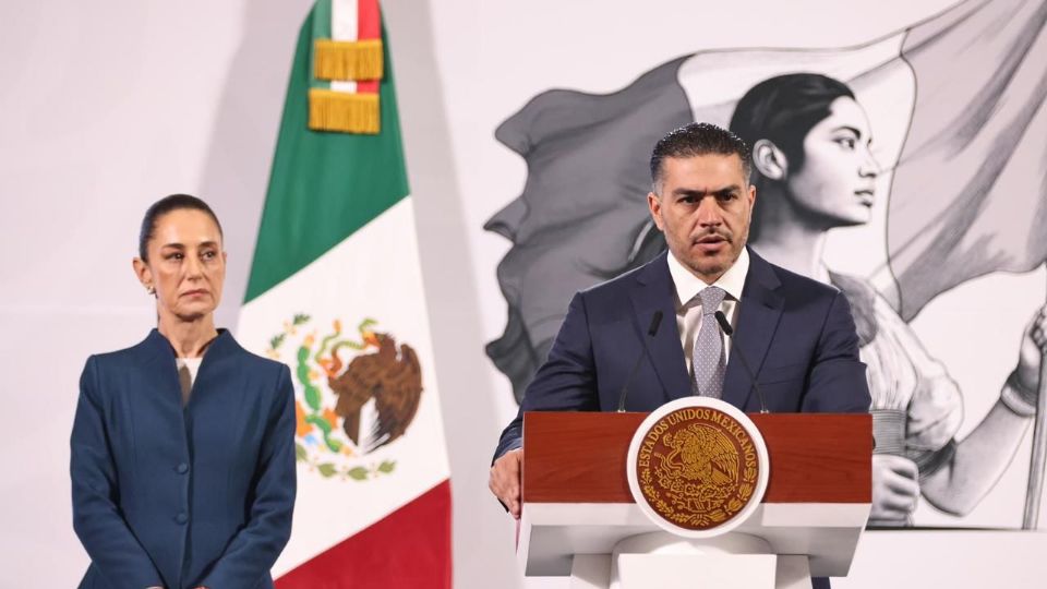 Omar García Harfuch, secretario de Seguridad y Protección Ciudadana de México y Claudia Sheinbaum Pardo, presidenta de México.