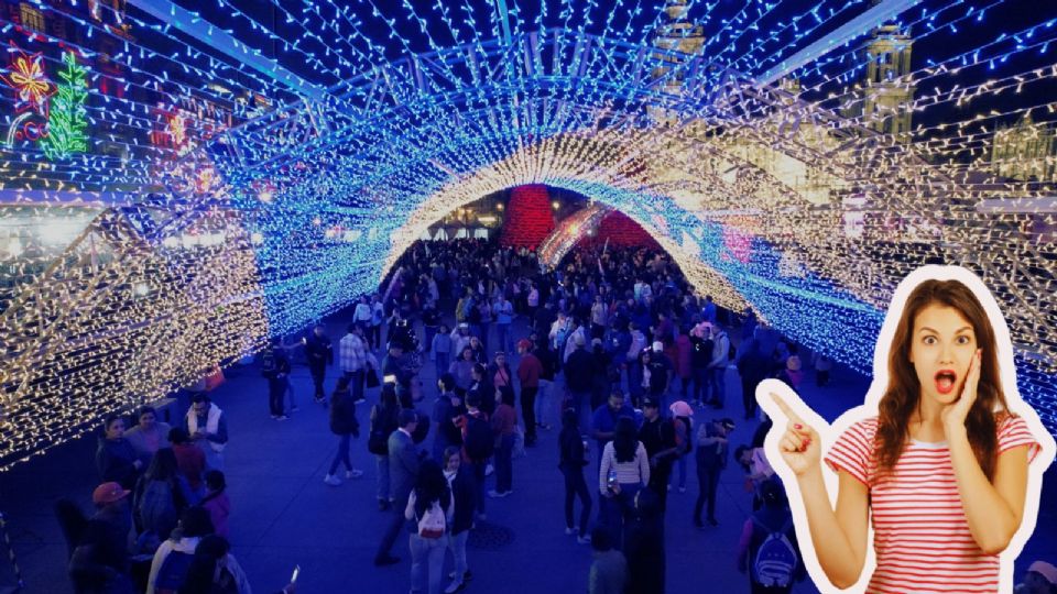 La plaza más importante en la Ciudad de México se iluminó con la Verbena Navideña.