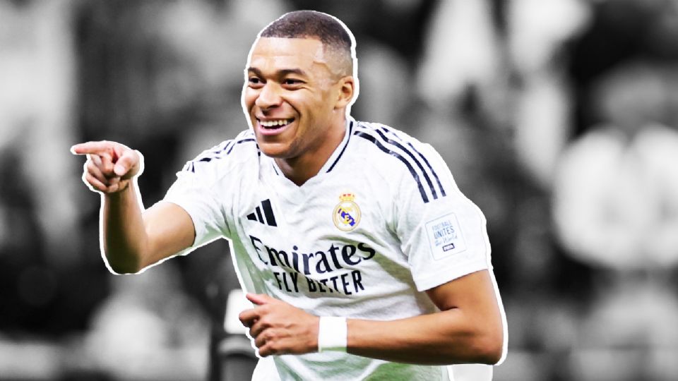 Kylian Mbappé anotó uno de los goles en la victoria del Real Madrid sobre el Pachuca.