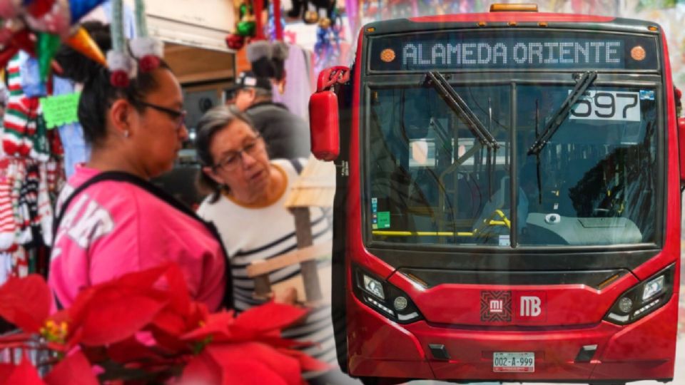 La Línea 4 del Metrobús, la cual corre de Buenavista-San Lázaro, tendrá modificaciones por temporada navideña.