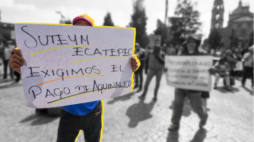 ‘Seguiremos aquí hasta que ese dinero se vea reflejado’, trabajadores de Suteym Ecatepec.