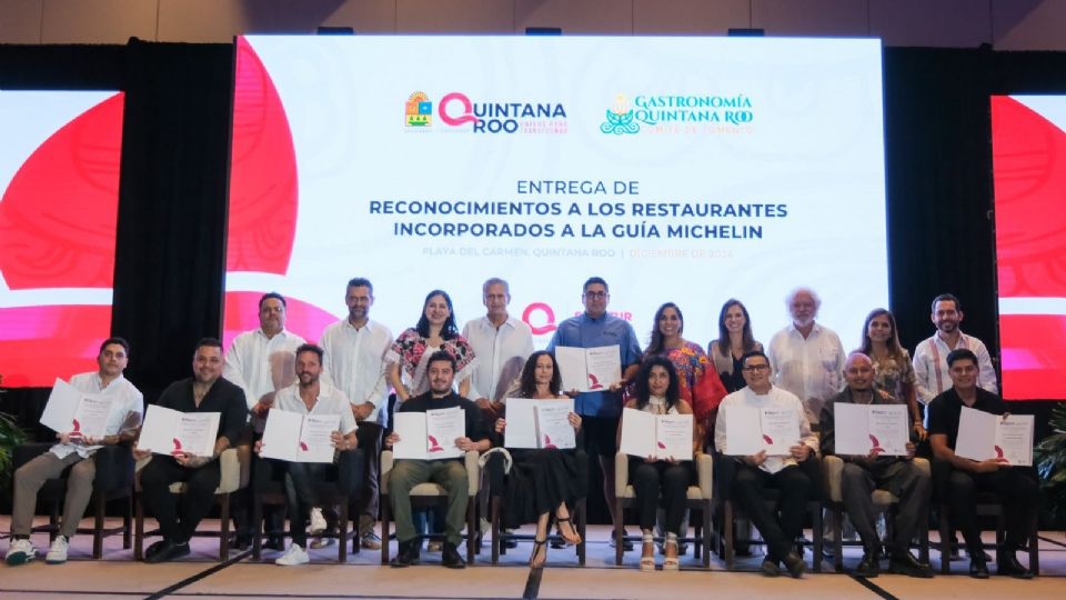 Se otorgaron 3 estrellas Michelin, 4 galardonados con el “Bib Gourmand” y 13 con recomendaciones en Quintana Roo.