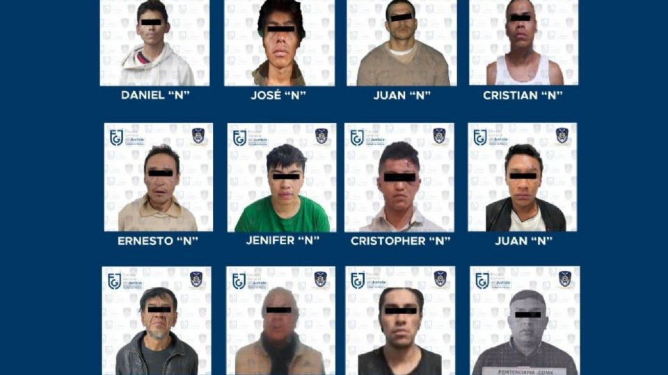 Detenidos por la Fiscalía de la CDMX.