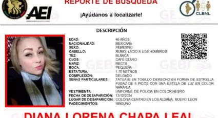 Mujer policía desaparece en Los Aldamas