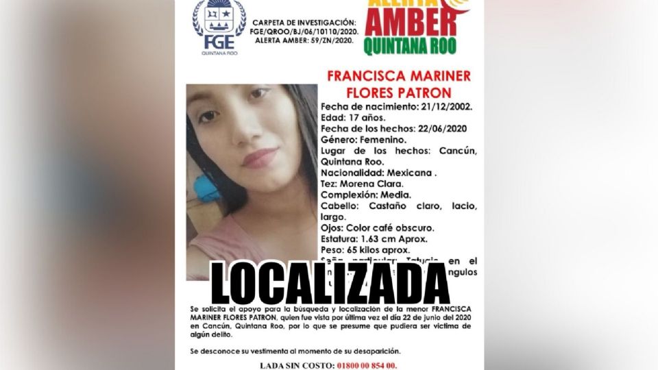 El cuerpo de Francisca Mariner fue encontrado un mes después de su desaparición.