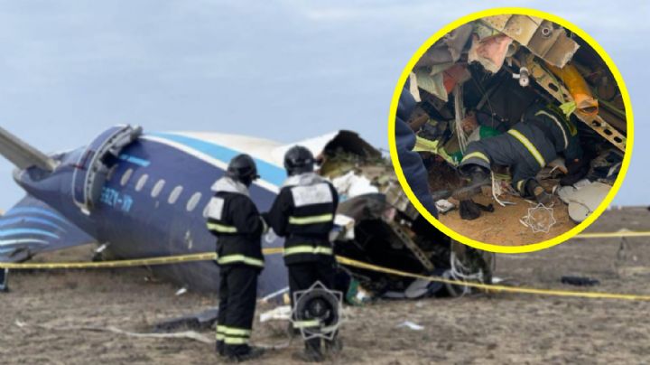 Momento exacto en que avión se estrella en Kazajistán; así ha sido el rescate | VIDEOS